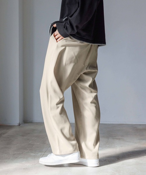 LOWRYS FARM（ローリーズファーム）の「【MENS】ツイルストレッチワイドパンツ　996337（スラックス・メンズ・ブラック/ブラウン/グリーン・MEDIUM/LARGE）」の7枚目の写真