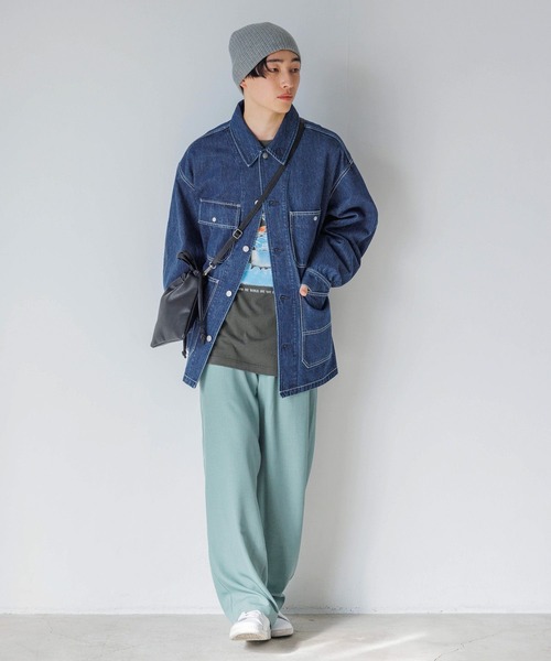 LOWRYS FARM（ローリーズファーム）の「【MENS】ツイルストレッチワイドパンツ　996337（スラックス・メンズ・ブラック/ブラウン/グリーン・MEDIUM/LARGE）」の10枚目の写真