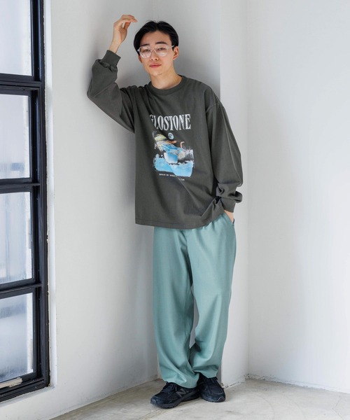 LOWRYS FARM（ローリーズファーム）の「【MENS】ツイルストレッチワイドパンツ　996337（スラックス・メンズ・ブラック/ブラウン/グリーン・MEDIUM/LARGE）」の11枚目の写真