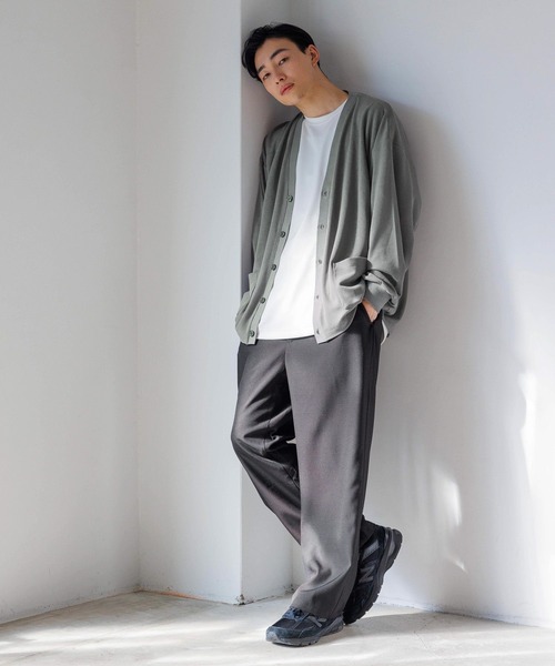 LOWRYS FARM（ローリーズファーム）の「【MENS】ツイルストレッチワイドパンツ　996337（スラックス・メンズ・ブラック/ブラウン/グリーン・MEDIUM/LARGE）」の16枚目の写真