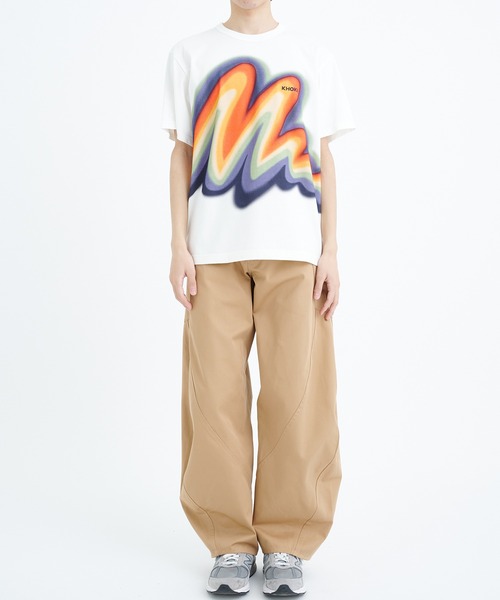 KHOKI(コッキ)の「【KHOKI / コッキ】Printed T-shirt(Tシャツ/カットソー・メンズ・ホワイト/ブルー・3/2)」の4枚目の写真