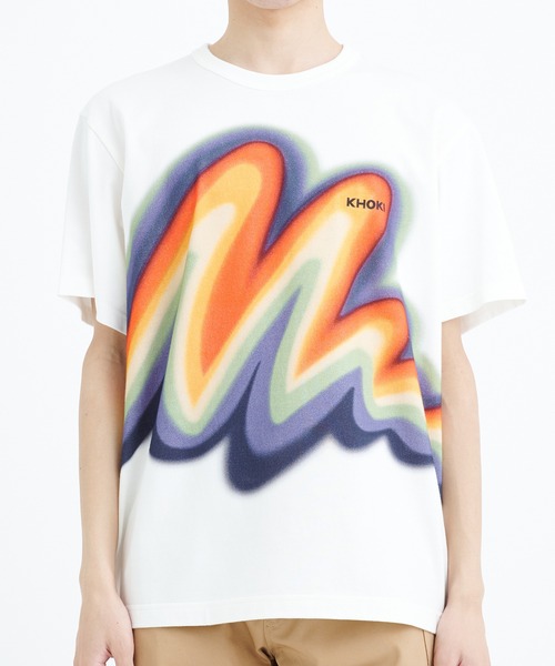 【関税込み】KHOKI ホワイト マルチプリント Tシャツ 楽天市場】KHOKI コッキ 25SS 日本製 Multi-print T-shirt