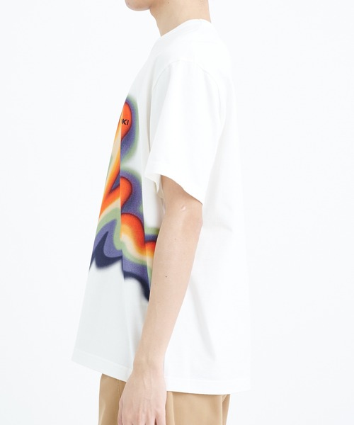 KHOKI(コッキ)の「【KHOKI / コッキ】Printed T-shirt(Tシャツ/カットソー・メンズ・ホワイト/ブルー・3/2)」の6枚目の写真