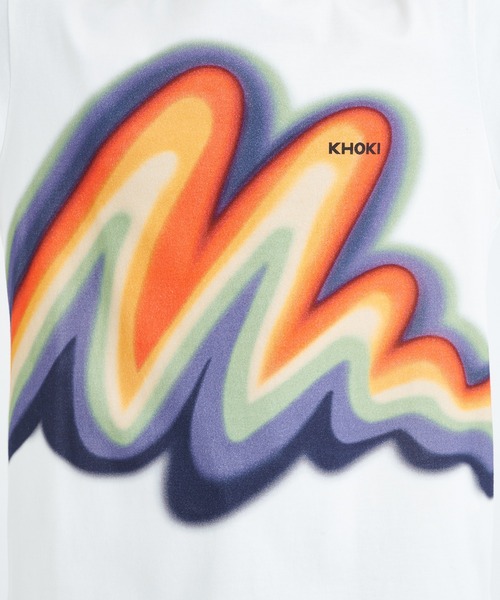 KHOKI(コッキ)の「【KHOKI / コッキ】Printed T-shirt(Tシャツ/カットソー・メンズ・ホワイト/ブルー・3/2)」の12枚目の写真