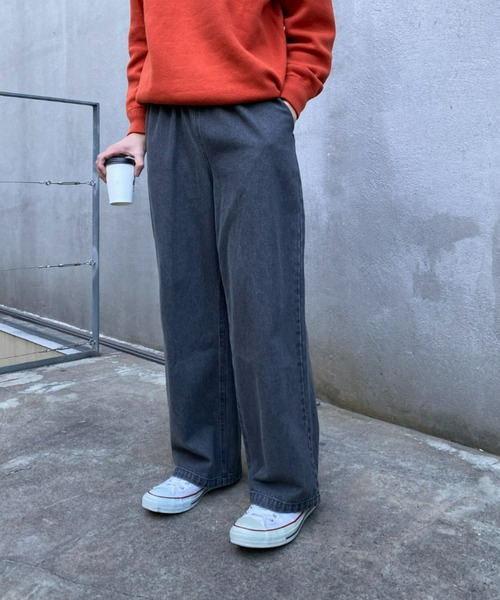 GEVACO（ゲバコ）の「【UNISEX】【GEVACO / ゲバコ】10ozワイドデニムイージーパンツ(セットアップ対応)（デニムパンツ・メンズ・ライム/ブラック/サックスブルー/ネイビー・SMALL/MEDIUM/LARGE）」の12枚目の写真