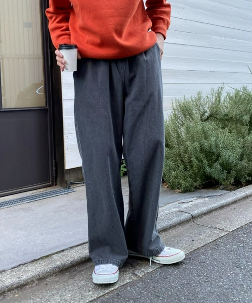 GEVACO（ゲバコ）の「【UNISEX】【GEVACO / ゲバコ】10ozワイドデニムイージーパンツ(セットアップ対応)（デニムパンツ・メンズ・ライム/ブラック/サックスブルー/ネイビー・SMALL/MEDIUM/LARGE）」の13枚目の写真