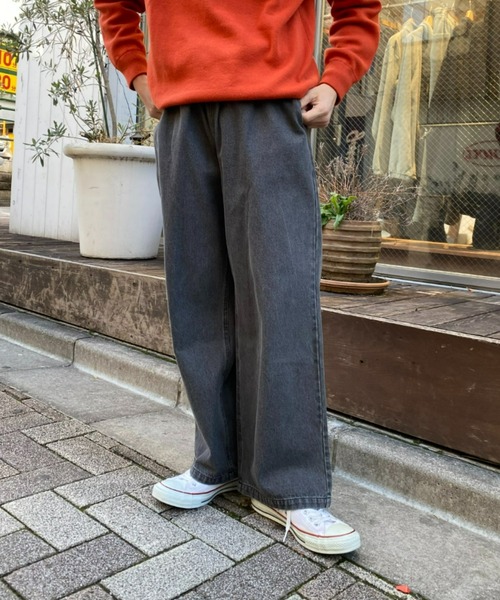 GEVACO（ゲバコ）の「【UNISEX】【GEVACO / ゲバコ】10ozワイドデニムイージーパンツ(セットアップ対応)（デニムパンツ・メンズ・ライム/ブラック/サックスブルー/ネイビー・SMALL/MEDIUM/LARGE）」の10枚目の写真