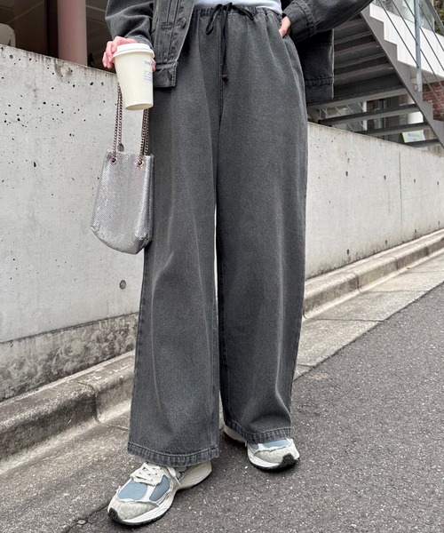 GEVACO（ゲバコ）の「【UNISEX】【GEVACO / ゲバコ】10ozワイドデニムイージーパンツ(セットアップ対応)（デニムパンツ・メンズ・ライム/ブラック/サックスブルー/ネイビー・SMALL/MEDIUM/LARGE）」の6枚目の写真