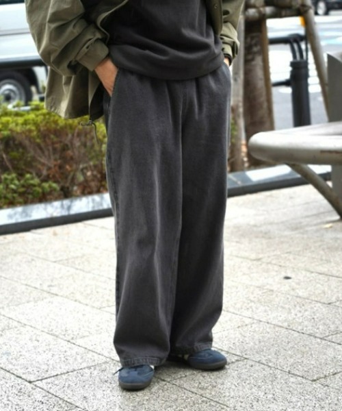 GEVACO（ゲバコ）の「【UNISEX】【GEVACO / ゲバコ】10ozワイドデニムイージーパンツ(セットアップ対応)（デニムパンツ・メンズ・ライム/ブラック/サックスブルー/ネイビー・SMALL/MEDIUM/LARGE）」の16枚目の写真