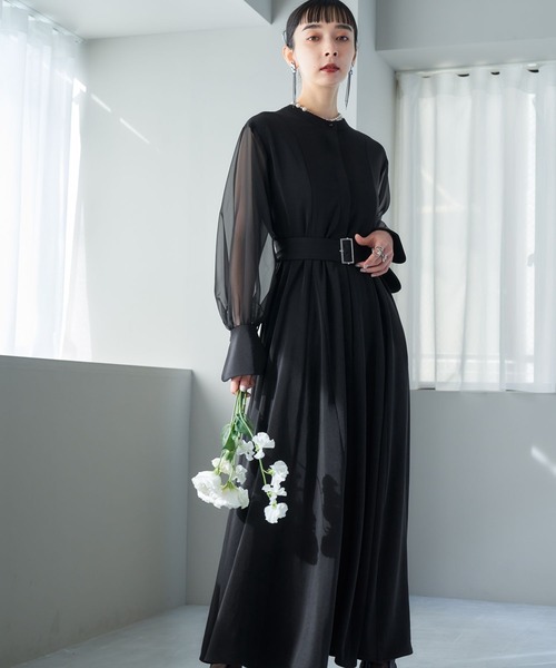 HARE（ハレ）の「【オケージョン/セレモニー/お呼ばれ】2WAYソデシアードッキングワンピース(HARE)（ドレス・レディース・ブラック/ブルー・FREE）」の16枚目の写真