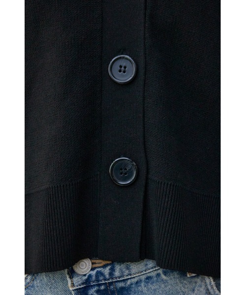AZUL by moussy(アズールバイマウジー)の「パフスリーブショートカーディガン(カーディガン/ボレロ・レディース・アイボリー/ブラック/ライトブルー・FREE)」の14枚目の写真