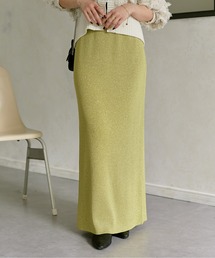 ラメ混ニットナロースカート