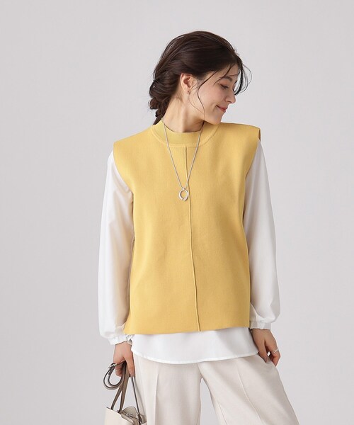 DRESKIP（ドレスキップ）の「◆【2点セット】ピンタックニットベスト＋ブラウス（その他トップス・レディース・ブラック/イエロー系その他/チャコールグレー/ベージュ・02/03/04）」の19枚目の写真