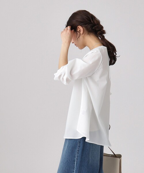 DRESKIP（ドレスキップ）の「◆【2点セット】ピンタックニットベスト＋ブラウス（その他トップス・レディース・ブラック/イエロー系その他/チャコールグレー/ベージュ・02/03/04）」の21枚目の写真