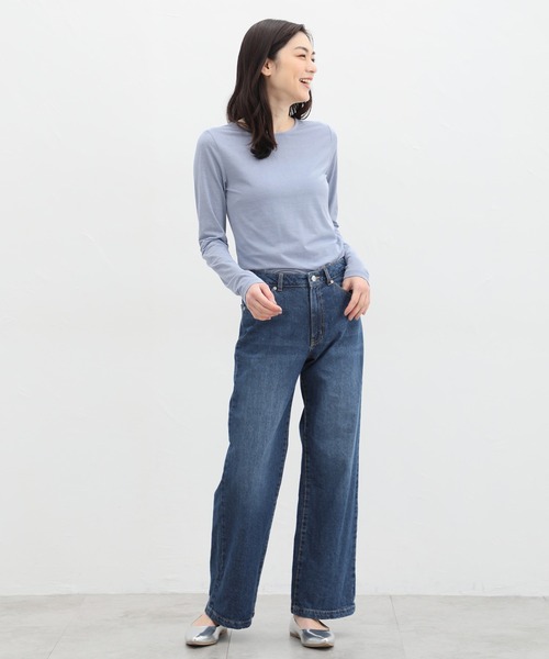 Honeys(ハニーズ)の「シアーラメ入りトップス(Tシャツ/カットソー・レディース・チャコールグレー/アイボリー/ブラック/ブルー系その他・S/M/L/LL)」の12枚目の写真
