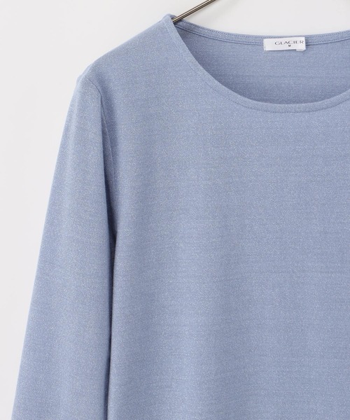 Honeys(ハニーズ)の「シアーラメ入りトップス(Tシャツ/カットソー・レディース・チャコールグレー/アイボリー/ブラック/ブルー系その他・S/M/L/LL)」の21枚目の写真