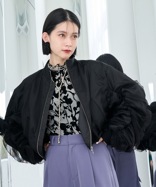 HARE（ハレ）の「ギャザーチュールレイヤーブルゾン(HARE)（ブルゾン