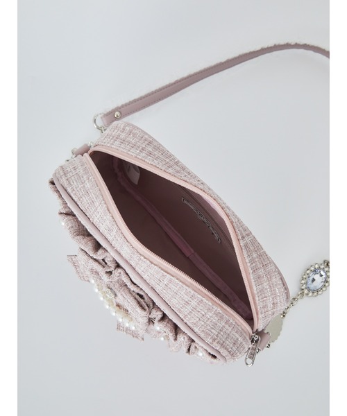 Ank Rouge（アンクルージュ）の「ツイードフリルBAG（ショルダーバッグ