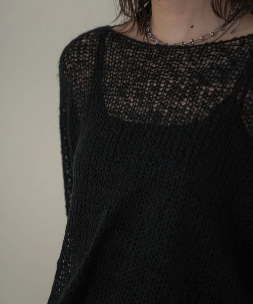 mimi toujours（ミミトゥジュール）の「モヘアタッチ シアー ニット プルオーバー mimi toujours×itsPeachi（ニット/セーター・レディース・カーキ/レッド/ブラック・フリー）」の12枚目の写真