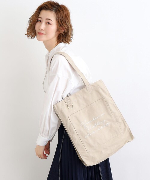 grove(グローブ)の「◆【大人の推し活】機能A4キャンバスロゴトート(トートバッグ・レディース・アイボリー系4/サックスブルー/ブラック/ベージュ/パープル/ピンク系1/ライトグリーン系・00)」の11枚目の写真