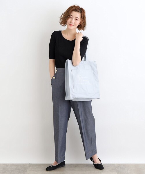 grove(グローブ)の「◆【大人の推し活】機能A4キャンバスロゴトート(トートバッグ・レディース・アイボリー系4/サックスブルー/ブラック/ベージュ/パープル/ピンク系1/ライトグリーン系・00)」の16枚目の写真