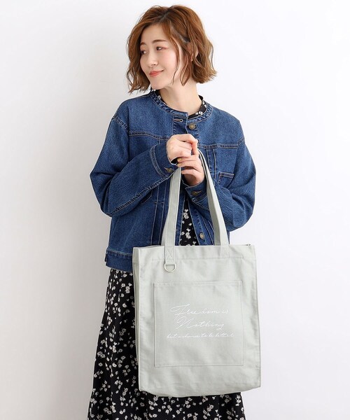 grove(グローブ)の「◆【大人の推し活】機能A4キャンバスロゴトート(トートバッグ・レディース・アイボリー系4/サックスブルー/ブラック/ベージュ/パープル/ピンク系1/ライトグリーン系・00)」の19枚目の写真