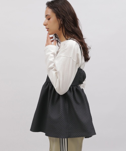 LAKOLE（ラコレ）の「ブラカットフクレジャガードキャミ / 108562（キャミソール・レディース・ブラウン系その他/アイボリー/ブラック・MEDIUM/SMALL）」の13枚目の写真