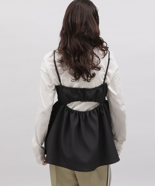 LAKOLE（ラコレ）の「ブラカットフクレジャガードキャミ / 108562（キャミソール・レディース・ブラウン系その他/アイボリー/ブラック・MEDIUM/SMALL）」の14枚目の写真