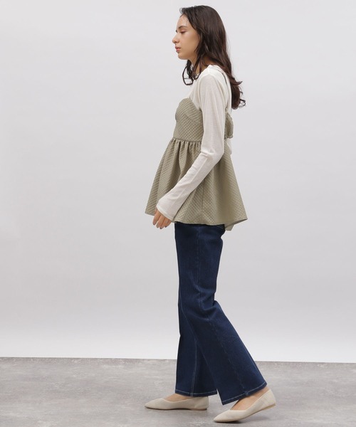 LAKOLE（ラコレ）の「ブラカットフクレジャガードキャミ / 108562（キャミソール・レディース・ブラウン系その他/アイボリー/ブラック・MEDIUM/SMALL）」の21枚目の写真