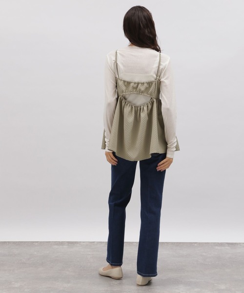 LAKOLE（ラコレ）の「ブラカットフクレジャガードキャミ / 108562（キャミソール・レディース・ブラウン系その他/アイボリー/ブラック・MEDIUM/SMALL）」の22枚目の写真