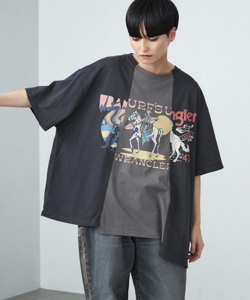 tシャツ WRANGLER/ラングラー リメイク ノースリーブTee ナンバリング レディース Wrangler tシャツ WRANGLER/ラングラー リメイク ノースリーブ