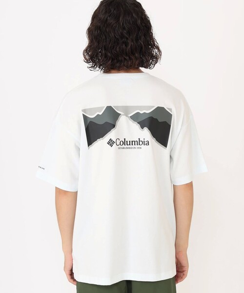 Columbia（コロンビア）の「【冷却Tシャツ】／Columbia コールド ベイ ダッシュ ショートスリーブ ティー／メンズ／吸湿速乾／UVカット／コロンビア（Tシャツ/カットソー・メンズ・ホワイト/グリーン/ブラウン/ブラック/ホワイト系その他2/ブラック系その他2/ベージュ/ネイビー/ベージュ系その他/グリーン系その他/ブラック系その他/ホワイト系その他・XL/S/L/M）」の2枚目の写真