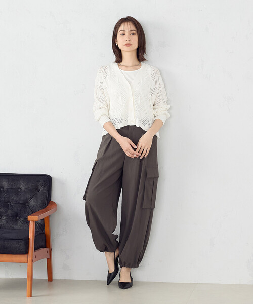 COMME CA ISM（コムサイズム）の「2WAY ワイド カーゴパンツ（カーゴパンツ・レディース・カーキ/チャコール・SMALL/MEDIUM/LARGE）」の3枚目の写真