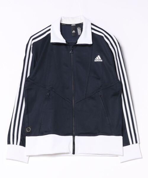 adidas ジップアップジャケット M ホワイト/ネイビー adidas アディダス ジャージ ホワイト ネイビー Size 不明 （M