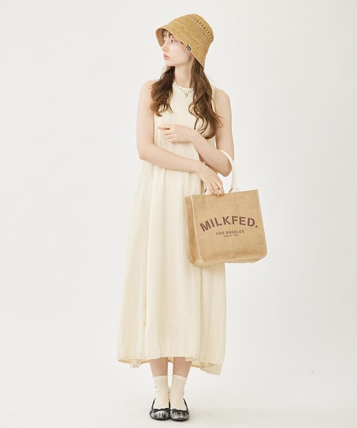 MILKFED.(ミルクフェド)の「BACK OPEN FLARE DRESS(ワンピース・レディース・ブラック/ブルー/オフホワイト・ONE SIZE)」の9枚目の写真