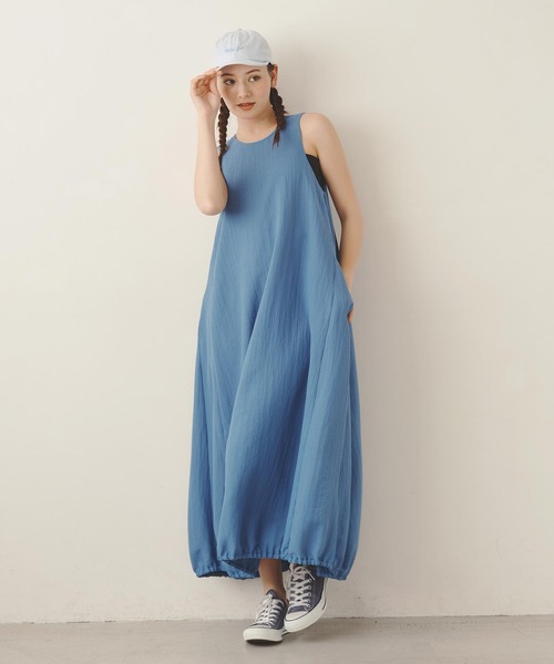 MILKFED.(ミルクフェド)の「BACK OPEN FLARE DRESS(ワンピース・レディース・ブラック/ブルー/オフホワイト・ONE SIZE)」の22枚目の写真