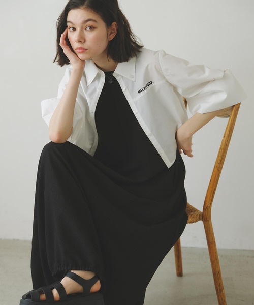 MILKFED.(ミルクフェド)の「BACK OPEN FLARE DRESS(ワンピース・レディース・ブラック/ブルー/オフホワイト・ONE SIZE)」の20枚目の写真