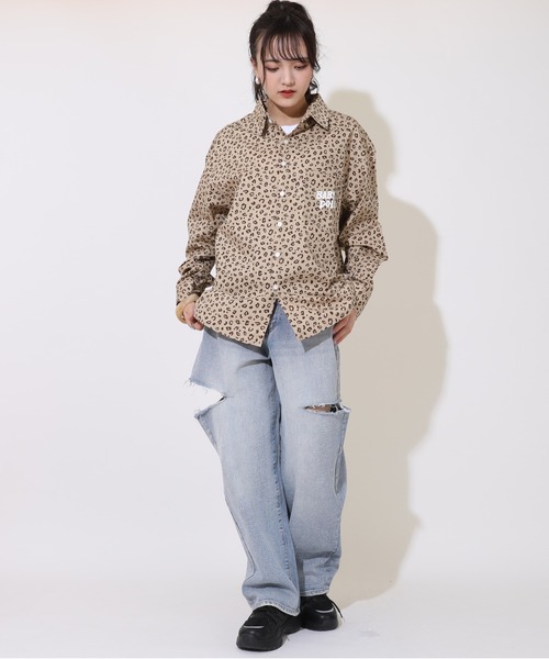BABYDOLL(ベビードール)の「親子お揃い ヒョウ柄 シャツ 9364A(シャツ/ブラウス・レディース・ベージュ・M/L)」の5枚目の写真