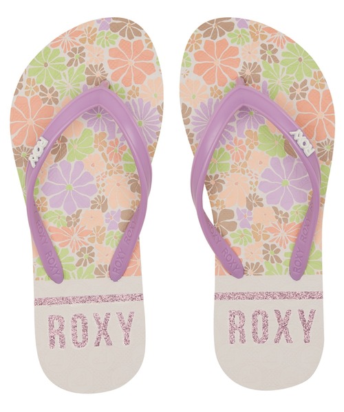 ROXY（ロキシー）の「RG VIVA STAMP II/ロキシーキッズビーサン（ビーチサンダル）（サンダル・キッズ・ネイビー/パープル/ブラック・22cm/20cm/18cm）」の3枚目の写真