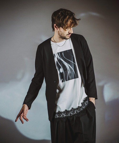 NO ID.（ノーアイディ）の「【NO ID.】Mixture Big T-Shirt / Mixture ビッグ Tシャツ（Tシャツ/カットソー・メンズ・ホワイト/ブラック・ONE SIZE）」の10枚目の写真