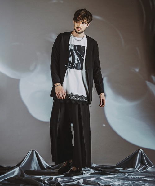 NO ID.（ノーアイディ）の「【NO ID.】Mixture Big T-Shirt / Mixture ビッグ Tシャツ（Tシャツ/カットソー・メンズ・ホワイト/ブラック・ONE SIZE）」の12枚目の写真