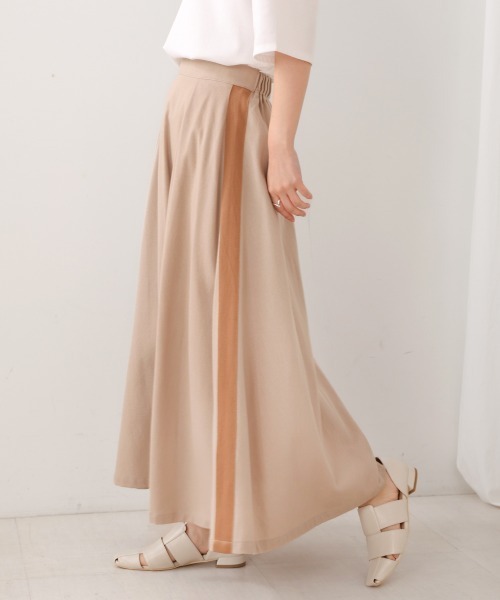 Bou Jeloud（ブージュルード）の「綿麻バイカラーテープスカート（スカート・レディース・ベージュ/チャコールグレー・38）」の13枚目の写真