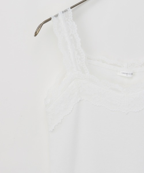 Honeys（ハニーズ）の「テレコレースキャミソール（キャミソール・レディース・ネイビー/ピンク/ブラック/サックスブルー/アイボリー/オフホワイト/モカ/グリーン・S/M/L/LL）」の12枚目の写真