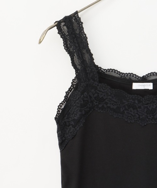 Honeys（ハニーズ）の「テレコレースキャミソール（キャミソール・レディース・ネイビー/ピンク/ブラック/サックスブルー/アイボリー/オフホワイト/モカ/グリーン・S/M/L/LL）」の15枚目の写真