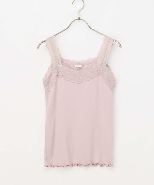 Honeys（ハニーズ）の「テレコレースキャミソール（キャミソール・レディース・ネイビー/ピンク/ブラック/サックスブルー/アイボリー/オフホワイト/モカ/グリーン・S/M/L/LL）」の20枚目の写真