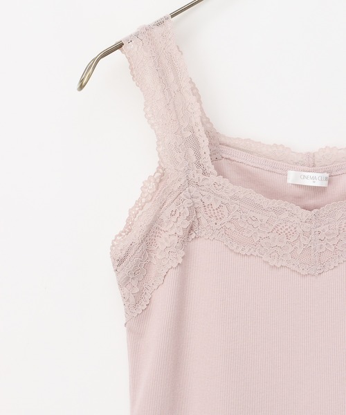 Honeys（ハニーズ）の「テレコレースキャミソール（キャミソール・レディース・ネイビー/ピンク/ブラック/サックスブルー/アイボリー/オフホワイト/モカ/グリーン・S/M/L/LL）」の21枚目の写真