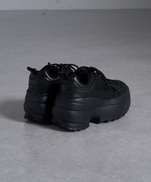 RAY CASSIN（レイカズン）の「厚底レースアップスニーカー（スニーカー・レディース・ブラック/ホワイト・SMALL/MEDIUM/LARGE）」の10枚目の写真