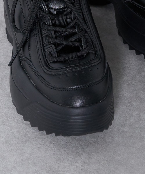 RAY CASSIN（レイカズン）の「厚底レースアップスニーカー（スニーカー・レディース・ブラック/ホワイト・SMALL/MEDIUM/LARGE）」の11枚目の写真