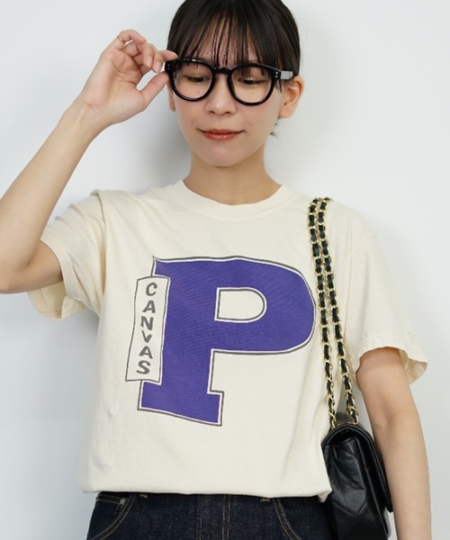 BARNYARDSTORM（バンヤードストーム）の「BARNYARDSTORM / 【PARROTT CANVAS】PCクラシックT（Tシャツ/カットソー・レディース・アイボリー/チャコール・FREE）」の8枚目の写真