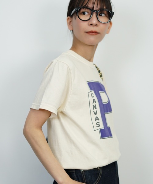 BARNYARDSTORM（バンヤードストーム）の「BARNYARDSTORM / 【PARROTT CANVAS】PCクラシックT（Tシャツ/カットソー・レディース・アイボリー/チャコール・FREE）」の9枚目の写真